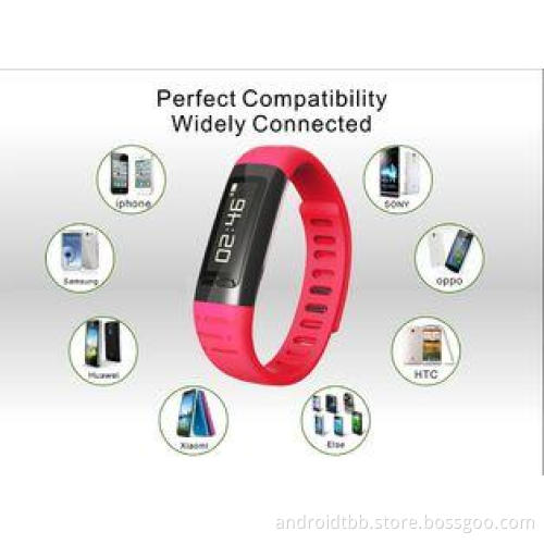 Black / Red / Blue / Orange TPU Smart Wristband Bracelet 0.